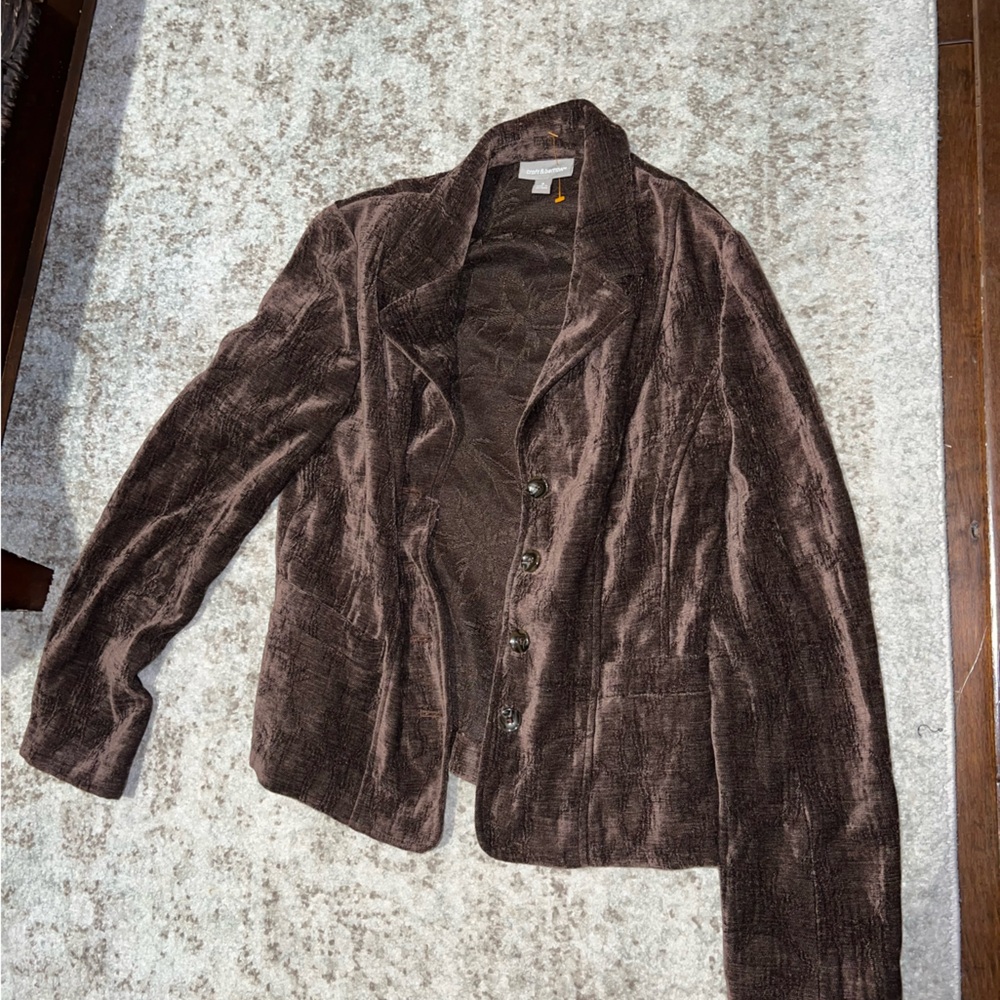 Brown Velvet Blazer